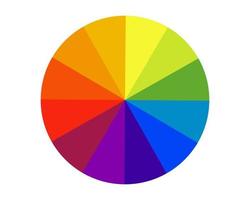 Rainbow color wheel vector design element.