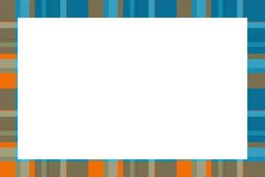 Vintage frame vector. Scottish border pattern retro style. Tartan plaid ornament. vector