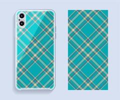 Mobile phone cover design. Template smartphone case vector pattern.