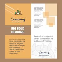 Scenery Company Brochure Title Page Design Company profile annual report presentations leaflet Vector Background