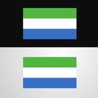 diseño de banner de bandera de sierra leona vector