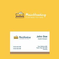 Cheese logo Design with business card template Elegant corporate identity Vector