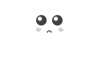 sad white cloud cartoon character crop-out png