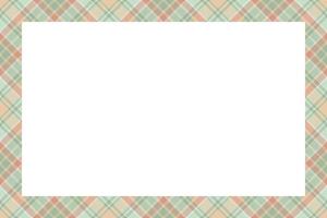 Vintage frame vector. Scottish border pattern retro style. Tartan plaid ornament. vector