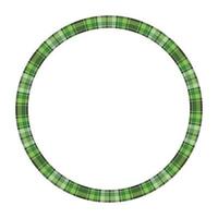 Round frame vector vintage pattern design template. Circle border designs plaid fabric texture. Scottish tartan background for collage art, gif card, handmade crafts.