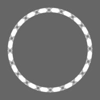 Circle borders and frames vector. Round border pattern geometric vintage frame design. Scottish tartan plaid fabric texture. Template for gift card, collage, scrapbook or photo album and portrait. vector