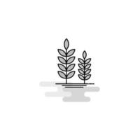 Wheat Web Icon Flat Line Filled Gray Icon Vector