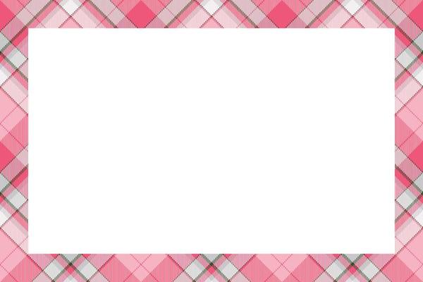 Vintage frame vector. Scottish border pattern retro style. Tartan plaid ornament.