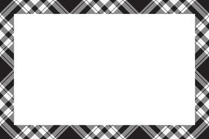 Vintage frame vector. Scottish border pattern retro style. Tartan plaid ornament. vector