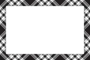 Vintage frame vector. Scottish border pattern retro style. Tartan plaid ornament. vector