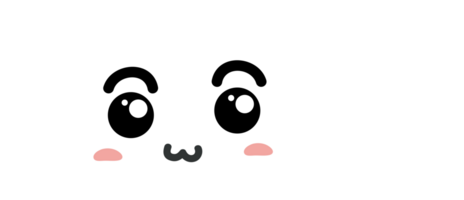 cute white cloud cartoon character crop-out png