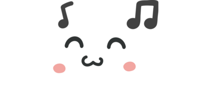 white cloud cartoon character crop-out listening to music png