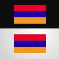 diseño de banner de bandera de armenia vector