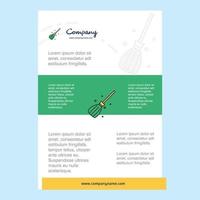 Template layout for Broom comany profile annual report presentations leaflet Brochure Vector Background