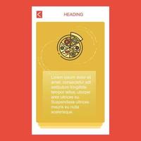 Pizza mobile vertical banner design design Vector