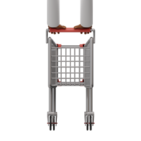 Hand Holding Shopping Cart Back View png