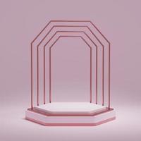 3d rendering display product abstract minimal scene with geometric podium platform. stand for cosmetic products. Stage showcase on pedestal 3d studio. photo