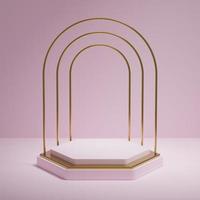 3d rendering display product abstract minimal scene with geometric podium platform. stand for cosmetic products. Stage showcase on pedestal 3d studio. photo