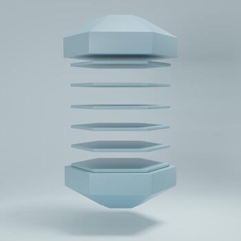 3d rendering display product abstract minimal scene with geometric podium platform. stand for cosmetic products. Stage showcase on pedestal 3d studio. photo