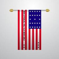 Bikini Atoll hanging Flag vector