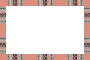 Vintage frame vector. Scottish border pattern retro style. Tartan plaid ornament. vector