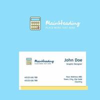 Calculator logo Design with business card template Elegant corporate identity Vector