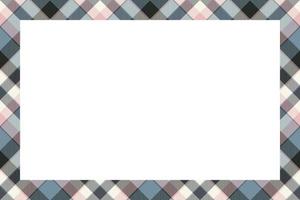 Vintage frame vector. Scottish border pattern retro style. Tartan plaid ornament. vector