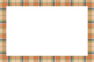 Vintage frame vector. Scottish border pattern retro style. Tartan plaid ornament. vector
