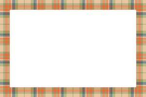 Vintage frame vector. Scottish border pattern retro style. Tartan plaid ornament. vector