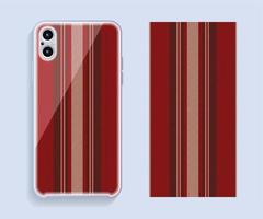 Mobile phone cover design. Template smartphone case vector pattern.