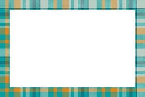 Vintage frame vector. Scottish border pattern retro style. Tartan plaid ornament. vector