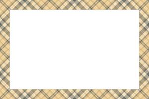 Vintage frame vector. Scottish border pattern retro style. Tartan plaid ornament. vector