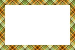 Rectangle borders and Frames vector. Border pattern geometric vintage frame design. Scottish tartan plaid fabric texture. Template for gift card, collage, scrapbook or photo album and portrait. vector