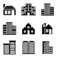 symbol building illustration vector, icons of building on white background vector