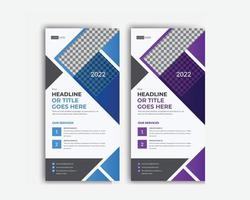 Modern and creative corporate Rack Card Design, DL Flyer Templates for Commercial and Multipurpose Use vector