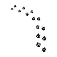 ilustración vectorial del rastro del pie del animal doméstico vector