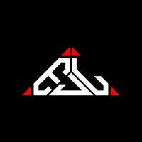 diseño creativo del logotipo de letra ejl con gráfico vectorial, logotipo simple y moderno de ejl en forma de triángulo redondo. vector