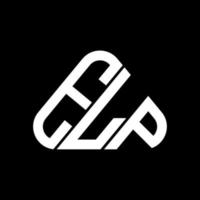 diseño creativo del logotipo de letra elp con gráfico vectorial, logotipo simple y moderno de elp en forma de triángulo redondo. vector