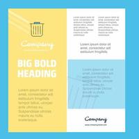 Trash Business Company Poster Template with place for text and images vector background