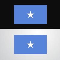 diseño de banner de bandera de somalia vector