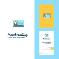 ID card Creative Logo and business card vertical Design Vector