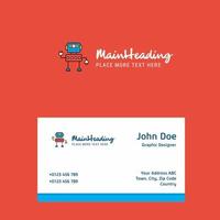 Robotics logo Design with business card template Elegant corporate identity Vector