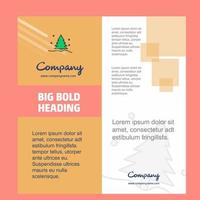 Christmas tree Company Brochure Title Page Design Company profile annual report presentations leaflet Vector Background