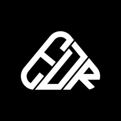 EDR letter logo creative design with vector graphic, EDR simple and modern logo in round triangle shape.