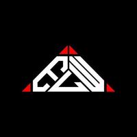 diseño creativo del logotipo de letra elw con gráfico vectorial, logotipo simple y moderno de elw en forma de triángulo redondo. vector