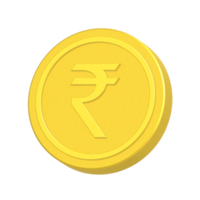 indisk rupee gyllene mynt. digital rupee valuta utbyta. valuta symbol. png