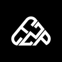 Diseño creativo del logotipo de la letra ezp con gráfico vectorial, logotipo simple y moderno de ezp en forma de triángulo redondo. vector