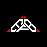 Diseño creativo del logotipo de la letra efb con gráfico vectorial, logotipo simple y moderno de efb en forma de triángulo redondo. vector