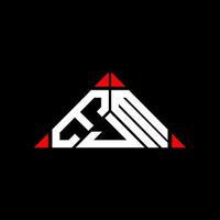 Diseño creativo del logotipo de letra ejm con gráfico vectorial, logotipo simple y moderno de ejm en forma de triángulo redondo. vector