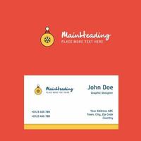 Christmas balls logo Design with business card template Elegant corporate identity Vector